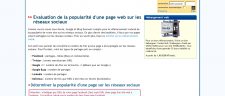 Mesurer la popularite d une page web sur les reseaux sociaux.