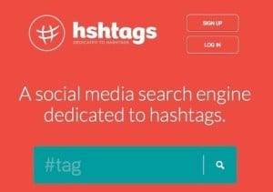 Interface recherche Hashtags