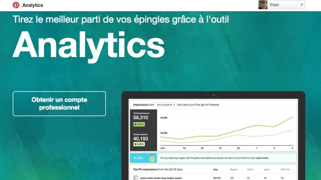 Stats pinterest
