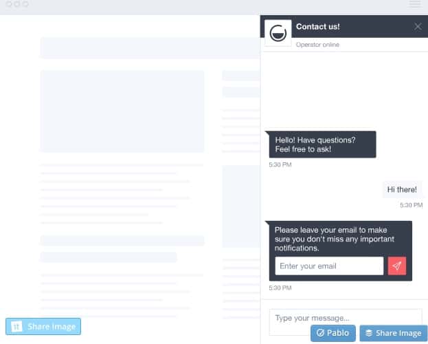 widget tchat