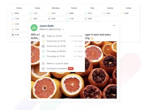 calendrier réseaux sociaux