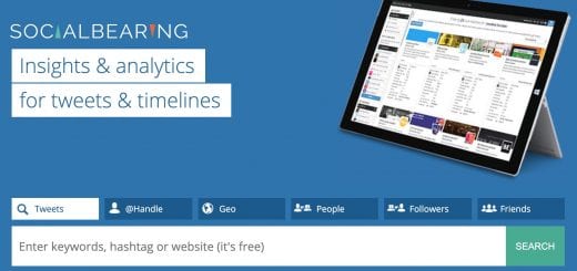 Page d'accueil de Social Bearing