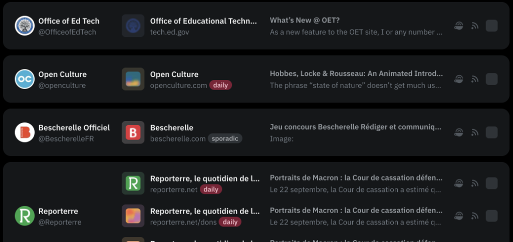 flux rss dans twitter