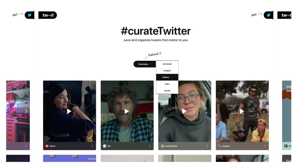 curation Twitter