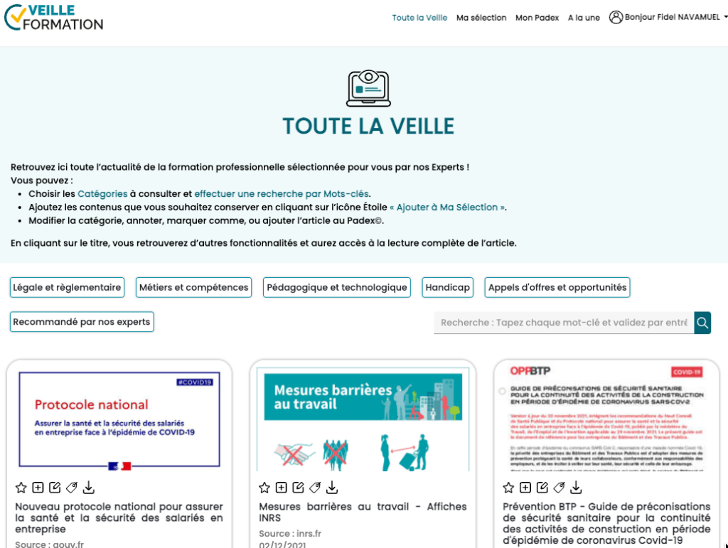 veille sur le secteur de la formation qualiopi