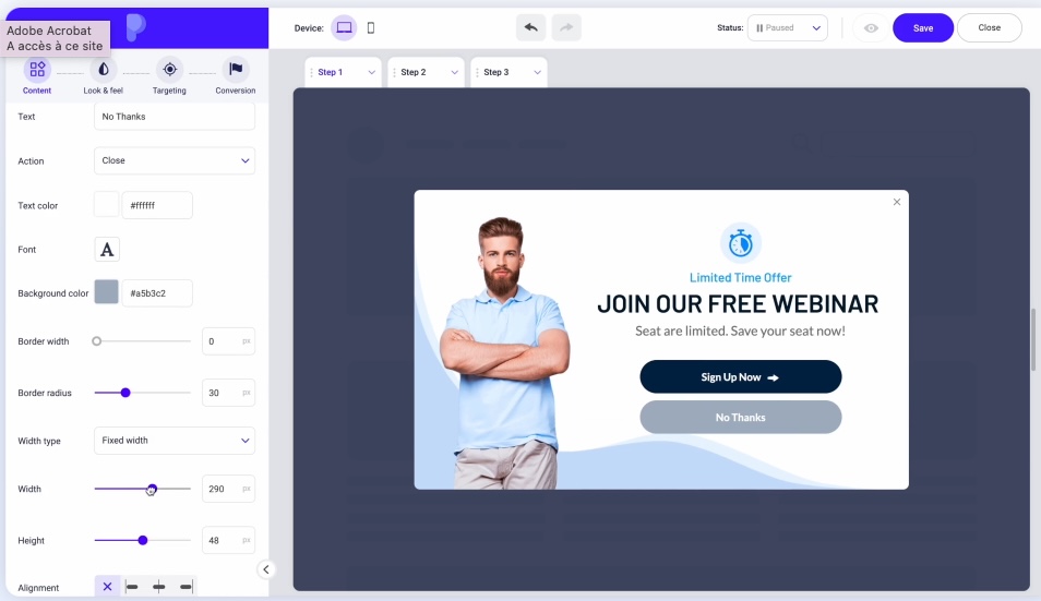 Conversion site web
