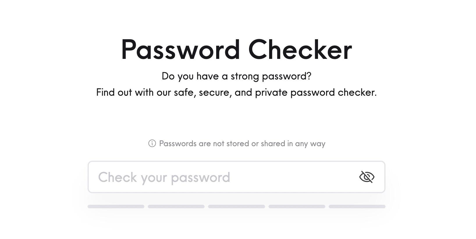 Password Checker. V rifier la qualit des mots de passe