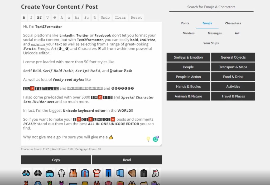 editer textes réseaux sociaux