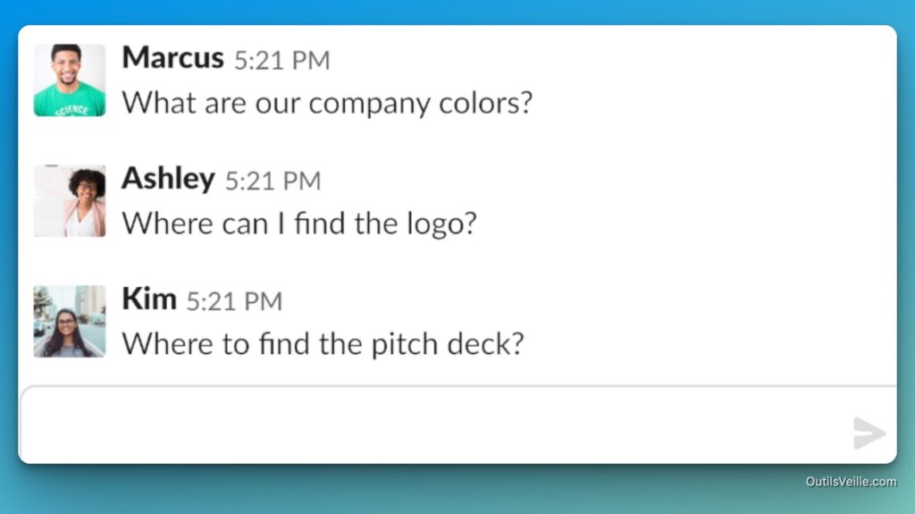 Questions dans Slack