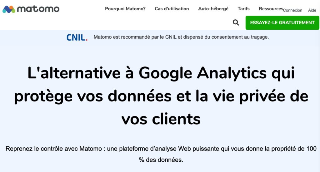 Matomo - Outil pour remplacer Google Analytics