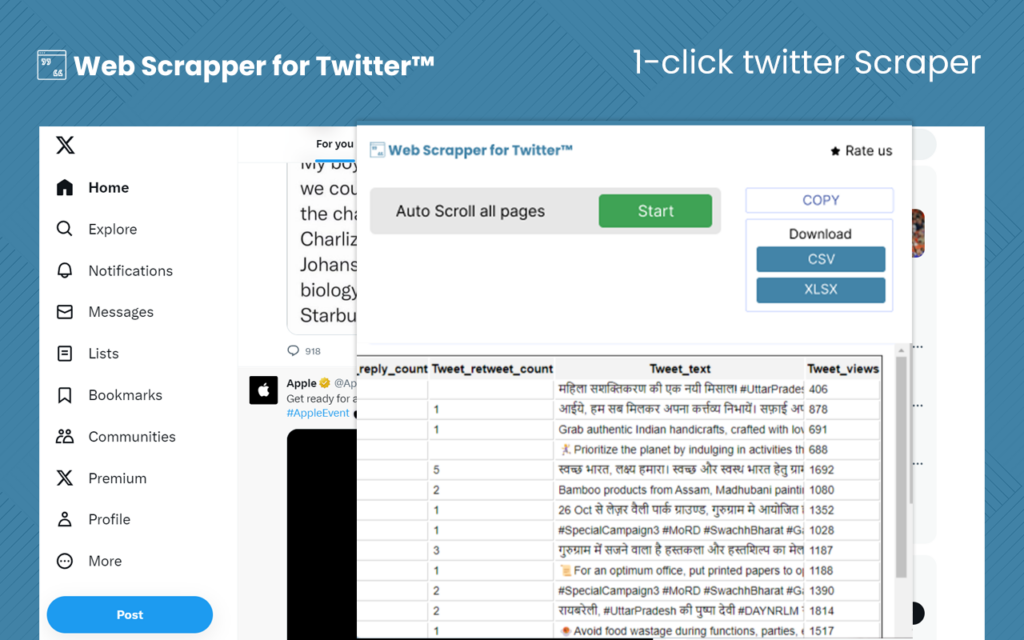 scrapper twitter extension