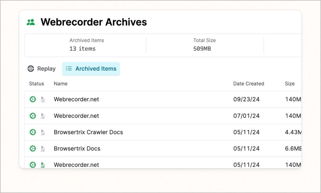 archives web