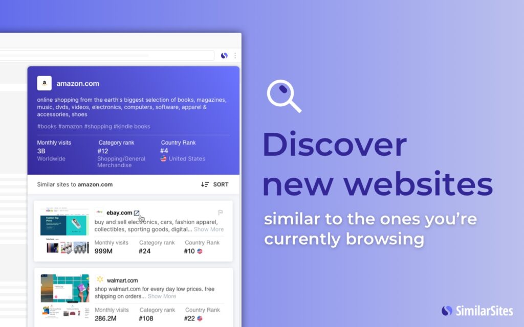 extension chrome similar sites pour la velle et le marketing